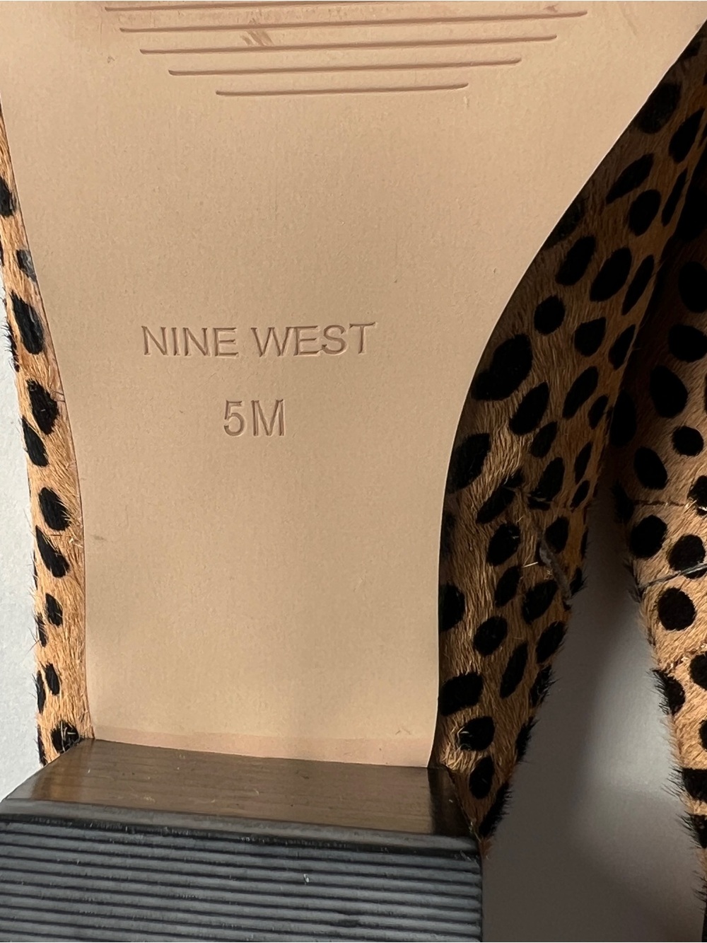 Nine West Leopard-Print Pointed-Toe Mules in Tan & Black - Picture 8 of 16